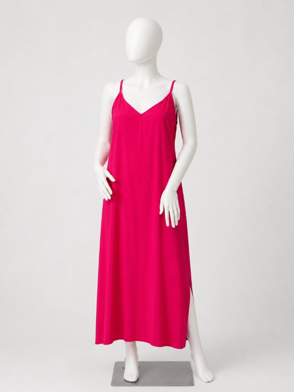 Old Navy Hot Pink Spaghetti Strap Maxi Dress Size L